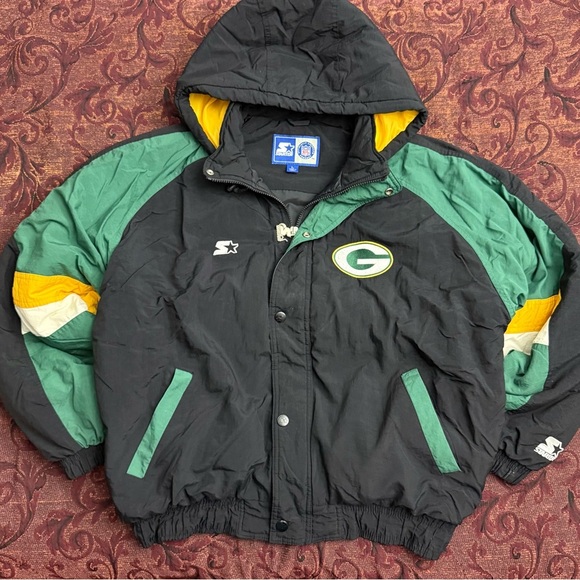 STARTER Other - 90s STARTER Green Bay Packers Heavy Snap Button Jacket